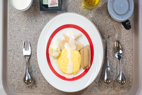 How to Plate Scrambled Eggs and Sausage Links with Toast