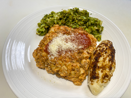 Plating Pasta Casserole – IDDSI Levels EC7, 6 and 5