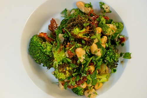 White Bean and Roasted Broccoli Salad