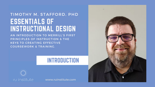 Essentials of Instructional Design, Part 1 – Introduction