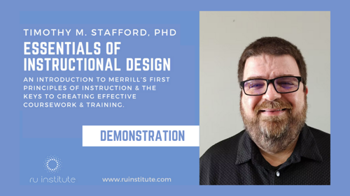 Essentials of Instructional Design, Part 2 – Demonstration