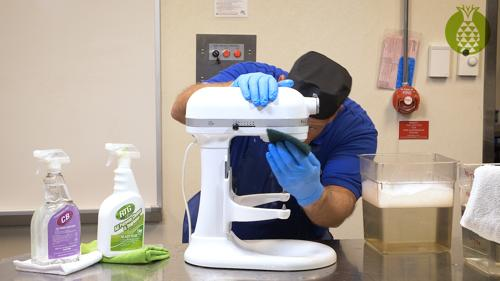 Cleaning a Countertop Mixer
