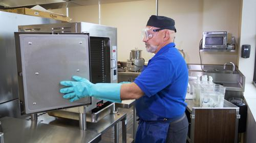 Cleaning a Commercial Steamer