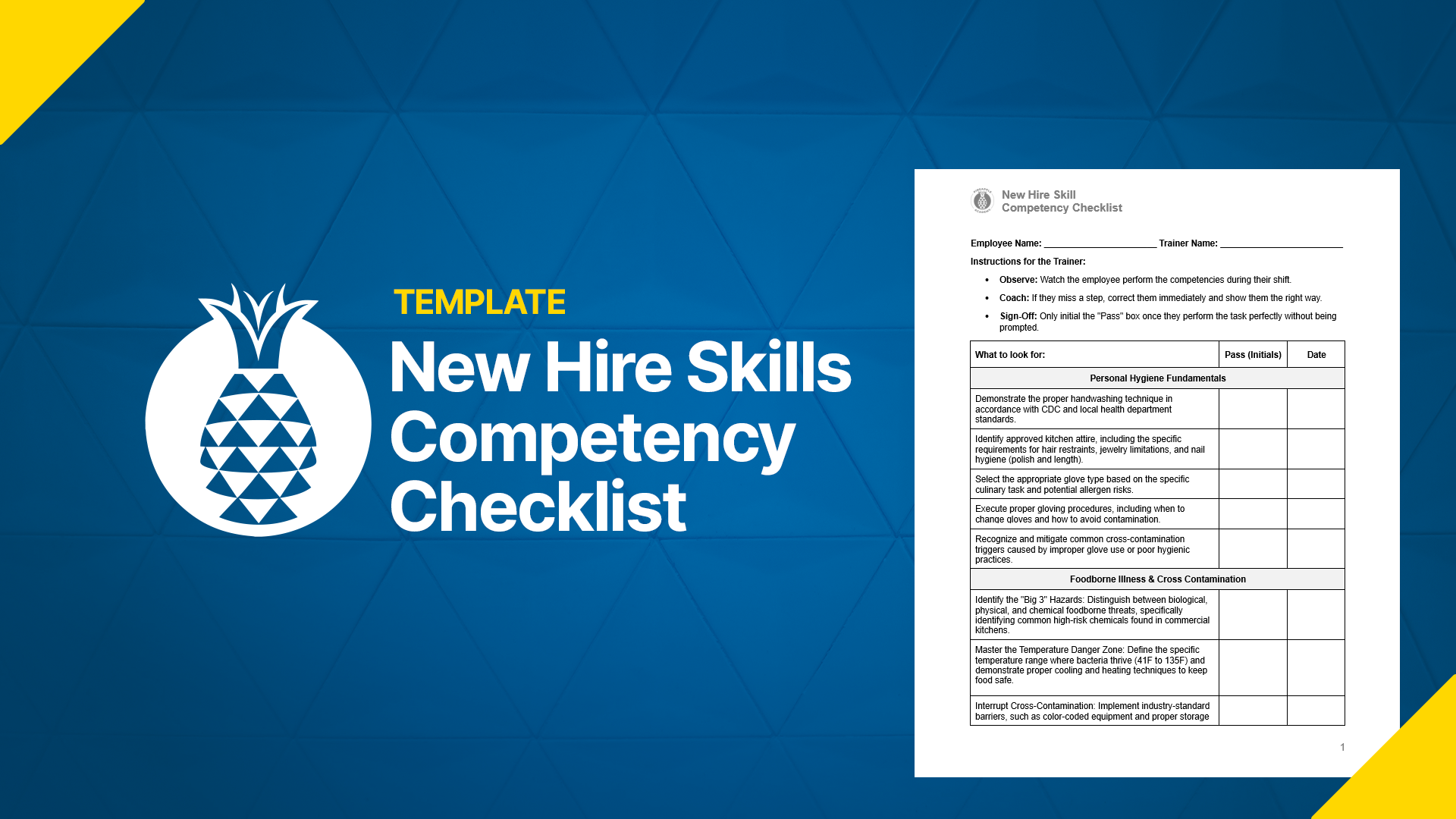Skills Competency Checklist title and document preview