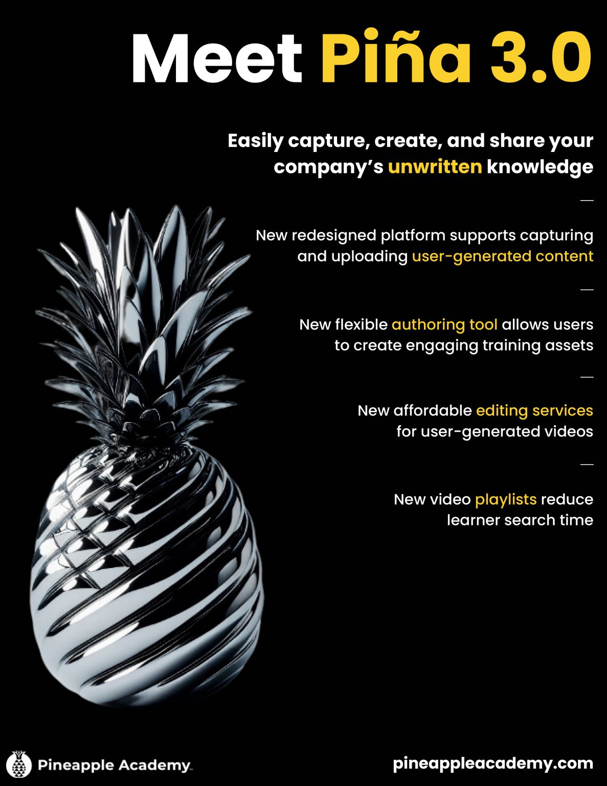 Piña 3.0 Features Flyer